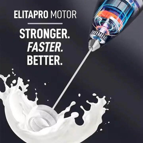 Automatic Milk Frother Wand For Lattes And Cappuccinos, Battery Operated Handheld Foam Maker, stainless steel mixing milk
