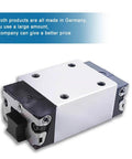 Corrosion resistant ball slider block R162149370 for CNC, automation, robotics guide systems, front view