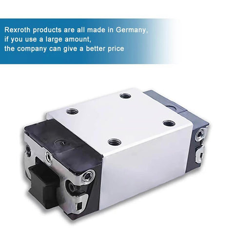 Corrosion resistant ball slider block R162149370 for CNC, automation, robotics guide systems, front view