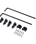 Beefy 18 Inch Heavy Duty Gate Drop Pin With Black Powder Coated Weatherproof Cane Bolt Gate Stopper And Hardware Pack For Wooden Metal And Iron Gates And Double Doors, brackets and screws
