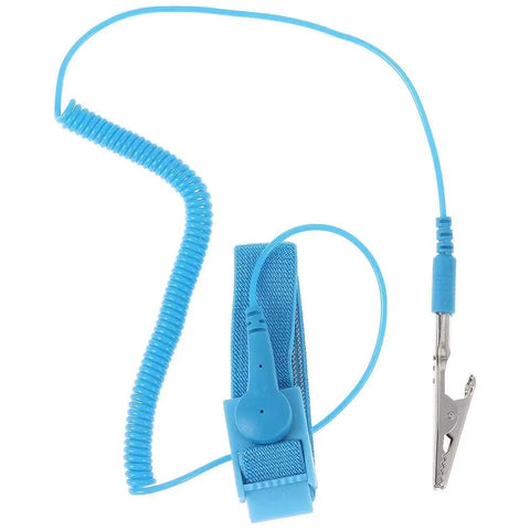 Adjustable Anti Static Wrist Strap Kit Ten Pack For ESD Protection And Grounding with blue cable and clip