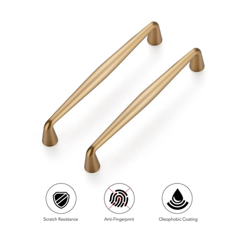 10 Pack Champagne Bronze 5 Inch Kitchen Cabinet Handles Made From Solid Zinc Alloy Durable Cabinet Pulls with scratch resistance and anti-fingerprint coating
