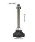 Adjustable Rubber Leveling Feet For Home And Office Shelves 4 Pcs Set Height Up To 100mm D50 Base M12 Thread Quiet Anti Slip Stabilizers For Tables Cabinets Desks And More, M6 thread, 50mm, 30mm base