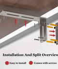 Installation of Heavy Duty Stainless Steel L Corner Shelf Brackets Set, Adjustable, Waterproof, 5x9x18 cm with screws