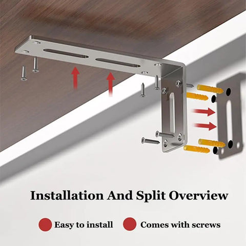 Installation of Stainless Steel L Shaped Shelf Brackets Wall Mount 90 Degree Right Angle Supports Heavy Duty Rustproof Waterproof