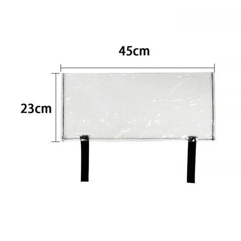 Heavy Duty Ev Charger Box Cover Transparent Pvc Rain And Dust Guard 45cm x 23cm with secure straps for easy setup.