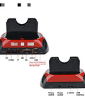 All In One Hdd Docking Station With Usb 3.0 And Esata Connectivity For 2.5 And 3.5 Inch Drives front and back view showing connectivity ports.