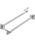 Two Pack Cabinet Flap Stay Hinge Set With Iron And Zinc Alloy Drop Lid Support Sliding Rail For Cupboard Doors Nickel Plated Fixed Connectors