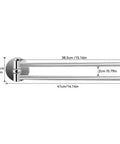 Spacious Dual Arm Swinging Towel Bar Offering Effortless 180 Degree Pivot Wall Mount Design For Quick Wet And Dry Hanging Bumper Proof Setup With Glossy Chrome Finish dimensions and measurements