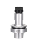 Heavy Duty Hsk63 F Er Collet Toolholder Built With Dynamic Balance And High Speed Precision For Slick Cnc Milling, shown from the front.