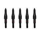 5 steel arrow tips from 12 Pack Screw In Archery Field Points, CNC Machined Steel, Durable, 100 to 300 Grain Weights, Eight Thirty Second Thread
