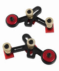 Precision Ball Bearing Roller Guide Wheel For Table Saw Fence Mount Heavy Duty Sealed Bearings with red and black material.