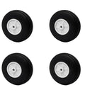 Four Pack 2.5 Inch RC Airplane Foam Wheels With Plastic Hubs Durable Light Sponge Tires Easy Install Replacement Parts