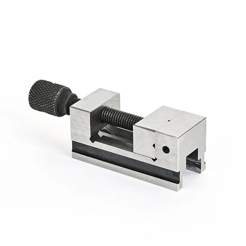 QGG25 Precision Machine Vise Clamp For Surface Grinding 1 Inch Steel Vise With Rock Solid Clamping Surface Clamp Tool For Inspection And Grinding Durable Jaw System, angled view