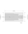 Dimensions of Shop Essential Six Point Deep Impact Socket Engineered For A Three Eighth Inch Drive To Firmly Lock Metric Nineteen Millimeter Fasteners.