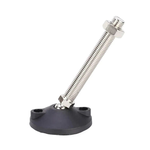 Adjustable Lathe Leg Set With Threaded Leveling Feet Swivel Base Articulating Leveling Legs And Furniture Glide Pads, metal and plastic
