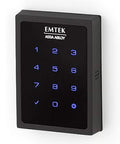 Slick Motorized Touchscreen Keypad Smart Deadbolt August Connected With Wifi Bridge For Effortless Keyless Access And Big Time Automated Nightly Auto Lock In Flat Black, close-up of touchscreen keypad.