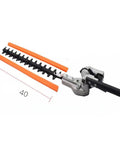 Pole Hedge Trimmer Attachment For Brush Cutters 26mm 9-Spline Square Cutting Head Adjustable 45 To 90 Degree Angles Converts Your Multi-Tool Into A Yard-Ready Pruning Pro For Hedging Shrubs And Bushes, 40cm blade