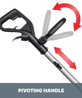 Pivoting handle feature on 12 Amp Corded Electric Lawn Edger And Trencher With Seven Point Five Inch Cutting Blade WG896