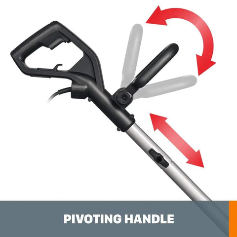 Pivoting handle feature on 12 Amp Corded Electric Lawn Edger And Trencher With Seven Point Five Inch Cutting Blade WG896
