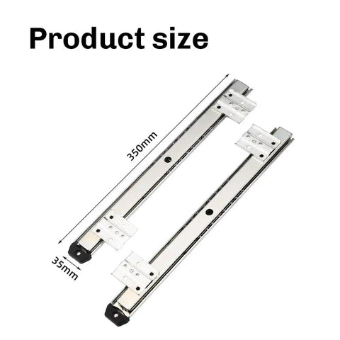 Product size of Heavy Duty Adjustable Underdesk Keyboard Slide Rail With Non Slip Skid Side Mount 35 Key Computer Drawer Track.