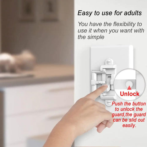 Ultra Thin Light Switch Guard Cover Set Of Four Kid Proof Switch Plate Lock To Prevent Accidental On And Off Easy Install