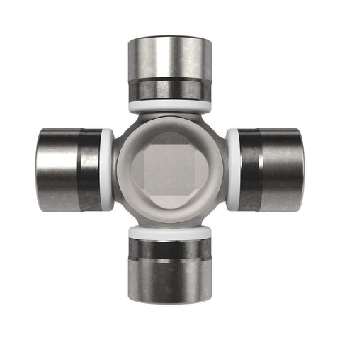 Top view of U Joint Kit 1350 SPL30 OSR Outside Snap Ring Non-Greaseable OE Replacement with metal bearing caps
