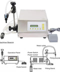 Automatic Liquid Filling Machine With Precision Bottle Filler Pump System For Water Shampoo Milk, with operational panel and filling nozzle design.