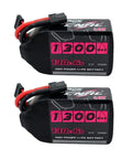 1300mAh 6S LiPo Battery Pack With XT60 Plug For FPV Drones RC Quadcopters Helicopters And Airplanes 130C High Discharge Two Pack