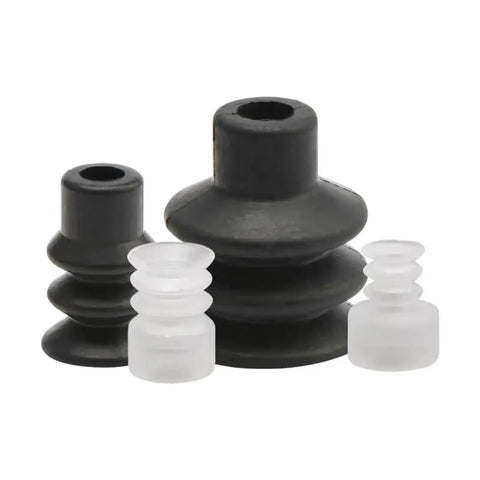 Upgraded PcG90 Pneumatic Robot Gripper With Industrial Rubber Suction Cups Chuck. Various sizes of rubber suction cups for factory automation.