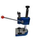 Slick Little Manual Arbor Press Station With Dead Simple Smooth Operation For Desktop Electronics Assembly And Hardware Punching, blue compact design.