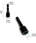 Dang Solid Heavy Duty 1/4 Inch Hex Drive Hanger Bolt Bit For Threaded Rods And Wood Screws All Threaded Insert Adapter, 1-5/8" long.