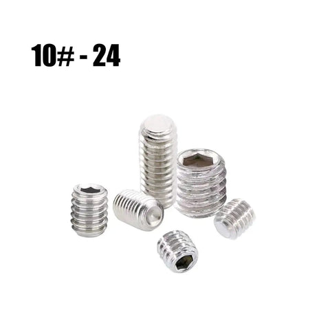 Professional Grade 10-24 X 5/8 Inch Hex Socket Set Screws With Full Unc Threads For Equipment Repair And Weekend Projects No Fuss Kickass Design In 15 Piece Hardware Bundle Starting Today