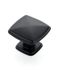 Single Hole Square Kitchen Cabinet Knobs In Matte Black, 25 Pack, Modern Euro Style Hardware To Upgrade Your Cabinets, Durable Metal Construction, Easy Install, Ideal For Kitchens, Bathrooms, And Dressers, square matte black metal knob