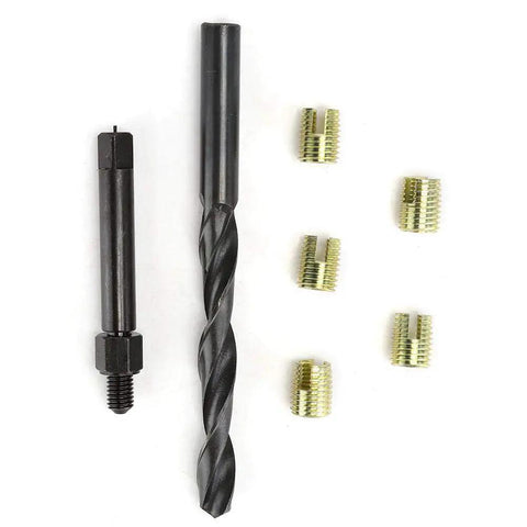 12 Piece M8 X 1.25 Thread Repair Kit With Self Tapping Inserts for automobiles rail cars home appliances and machinery