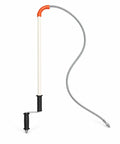 Heavy Duty Manual Drain Snake Auger with Flexible Steel Spring Cable and Comfortable Grip Tube for sink clogs and grease removal.