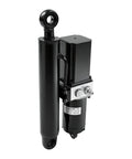 Top Shelf Heavy Duty 12V DC Electric Hydraulic Actuator 800 Watt 2 Ton Linear Cylinder With 8 Inch Stroke side view on white background.