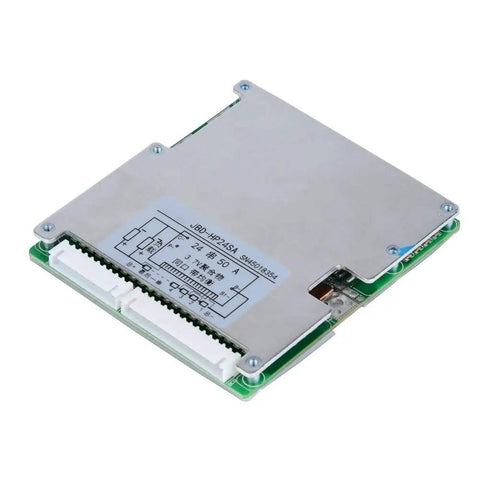 Workhorse 24 String 50 Amp 3.7 Volt Li Ion Lipo Bms Protection Circuit Board with sleek design and integrated connectors.