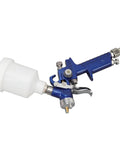Professional HVLP Paint Sprayer Knock It Out Fast With Sleek Adjustment Controls For Drip Free Gritless Coats And Peak Efficiency Designed For Effortless Weekend Makeovers, blue paint sprayer with white cup.