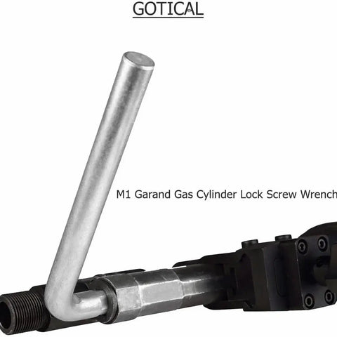 Badass Heavy Duty M1 Garand Gas Cylinder Lock Screw Wrench For Yanking Gas Plug Stainless Steel tool with secure grip, angled view.