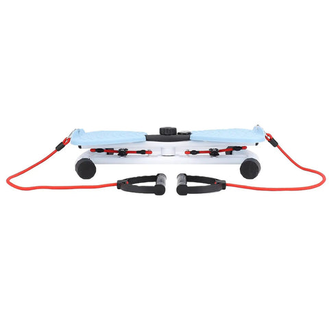Quiet Waist Twisting Machine For Home Workouts With Rope And High Load Capacity Disc, blue color, showing side view with handles