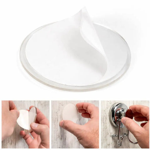 Clear Adhesive Mounting Discs For Suction Cups 2 Pack Heavy Duty Easy Pop On Mounts For Car Accessories And Home Fixes No Drill Adhesion