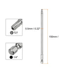Tough As Nails T27 Security Torx Bit Set 6 Inch Long S2 Steel with 1/4 Hex Shank for heavy duty tasks.