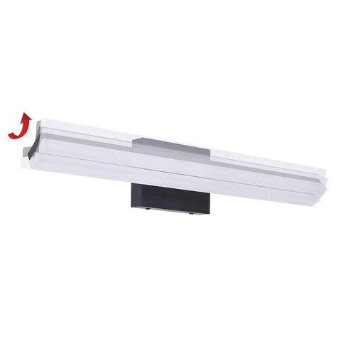 24 Inch Modern LED Vanity Light For Bathroom In Black Painted Finish Dimmable 24W Cold White 5000K with frosted cover