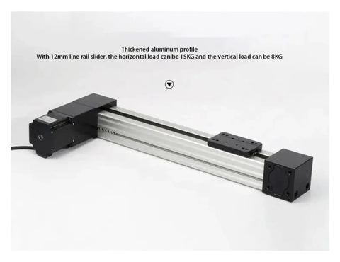 High Precision Linear Guide Actuator Kit With 57 Stepper Motor And Synchronous Belt Drive For CNC Machines Smooth Module Position Slide Table Built For Industrial Production, aluminum profile, 12mm rail