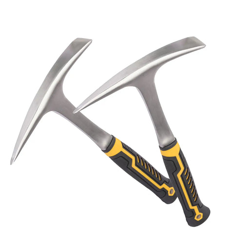 Two Pack 28 Oz Rock Pick Hammer Set For Digging And Chipping Beefed Up Heavy Duty Forged 45 Steel Construction Double Headed Design