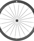 Kickass Tubeless Ready Carbon Fiber Wheelset for 700c Road Bikes, Toray T700, UCI Approved, V Brake, Shimano Compatible, Front View