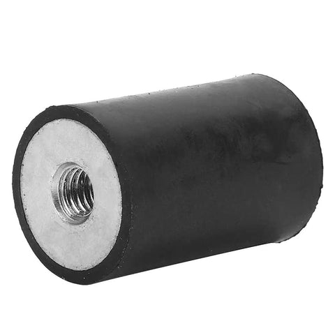Bobbin Isolator Rubber Vibration Absorber Mounts 4 Pack M6 For Automotive Heavy Machinery And Fitness Equipment DD20x30, black rubber threaded mount
