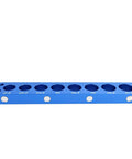 Top Notch Aluminum Alloy Bike Front Fork Hub Clamp With Precision CNC Machined Vise Insert For Easy Repair And Durable Maintenance Work, blue tool with various sizes for bike parts.