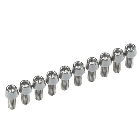 Titanium M6x16mm Bolts With Tapered Hex Allen Head For Bikes Pack Of 10 6Al4V Titanium Alloy Dope Lightweight Hardware For Mountain Bikes And Road Rides Screws That Stay Tight In Harsh Conditions